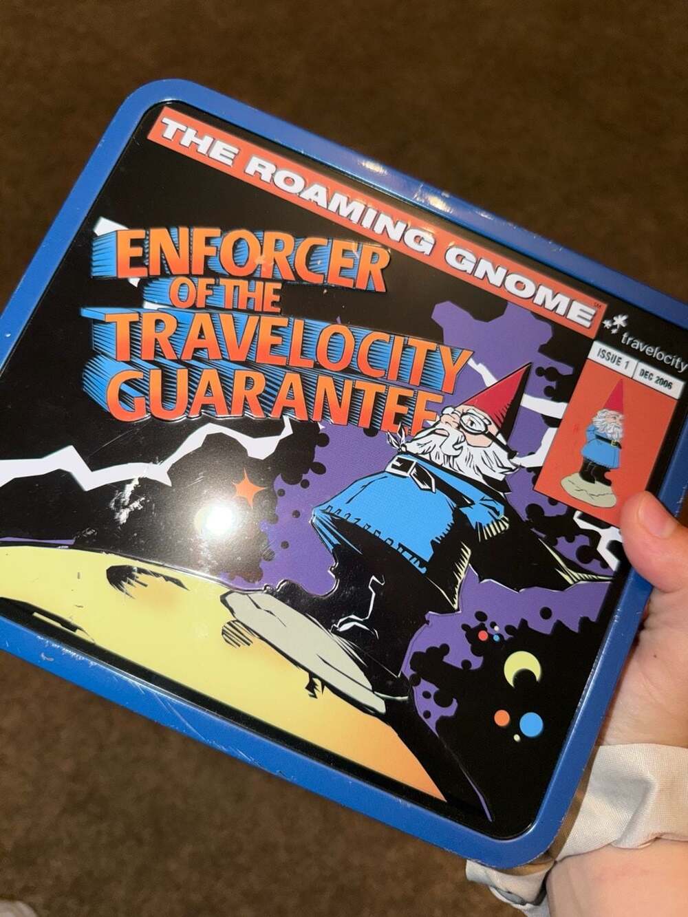 Travelocity The Roaming Gnome Enforcer of the Travelocity Guarantee Lunchbox
